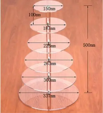 

Acrylic round pan pattern 6 tier wedding cupcake cake stand set display rack stands for birthday party cakes decor stand