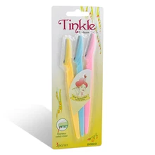 2016 Hot Sale New 3pcs Tinkle Eyebrow Razor, Facial Hair Remover Trimmer, For Sharp Mini Makeup Knife Shaper Shaver Blade Tool