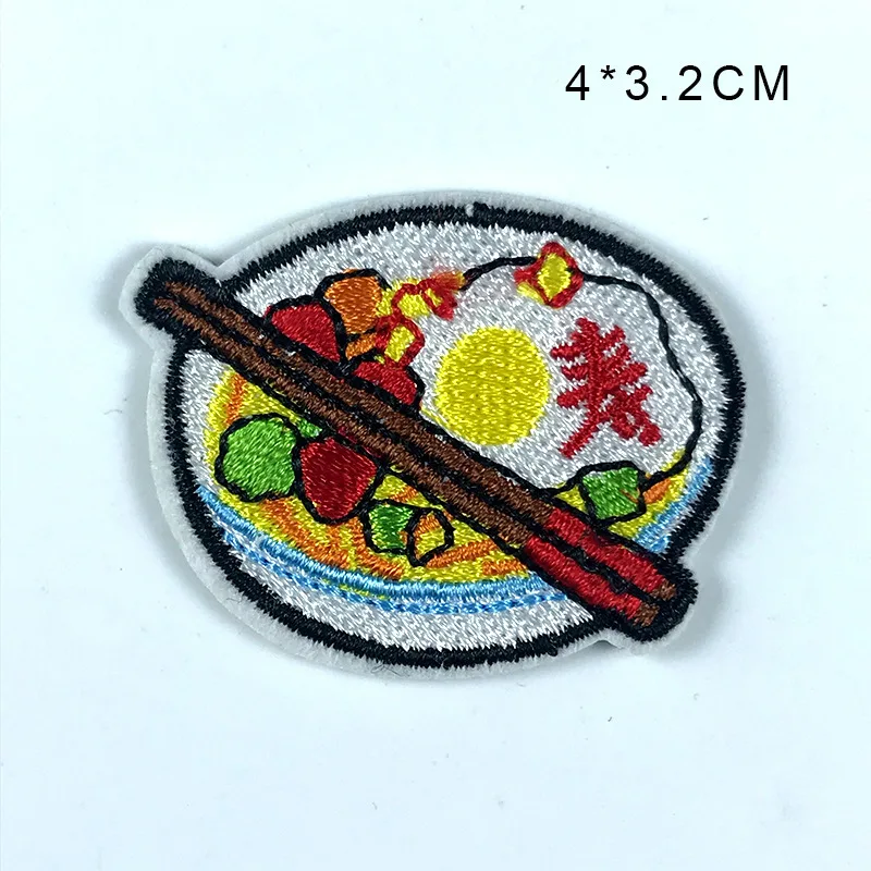 Buy Cute Japanese Noodle Egg Embroidery Patches Sweet Doughnut Circle  Lollipop Biscuits Octopus Appliques Clothing Patch Badges Online - 360  Digitizing - Embroidery Designs