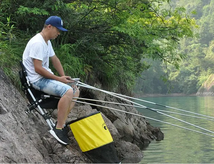 2018 new folding fishing chair portable fishing stool with Retractable