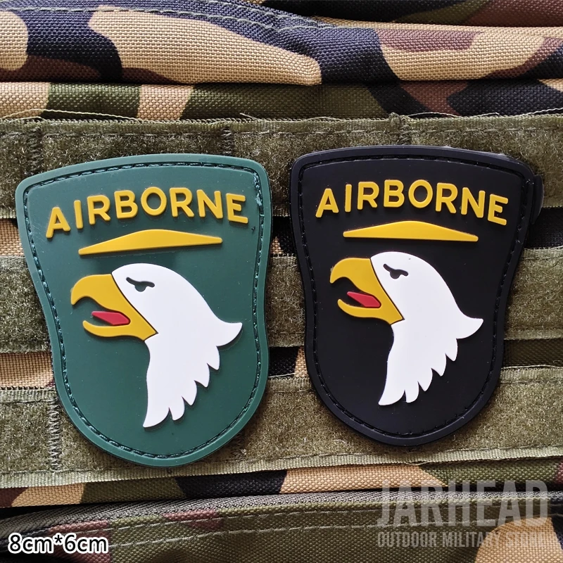 101st Airborne Division военные ПВХ нашивки липучка резиновая нашивка Тактический значок индивидуальность для кронштейн одежда