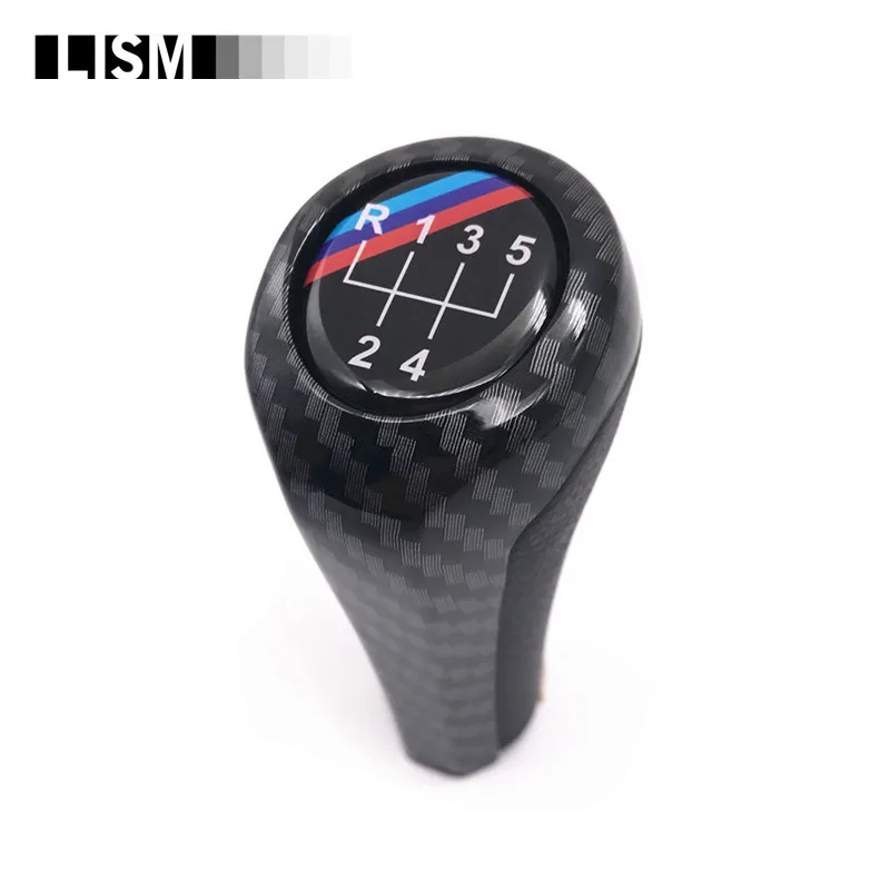 

Carbon Fiber M Logo Gear Shift Knob for BMW E46 E53 E60 E61 E63 E65 E81 E82 E83 E84 E87 E90 E91 E92 E30 E38 E39 1 3 5 6 Series