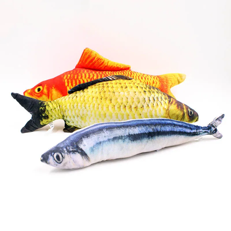 

1 PCS New Funny Lifelike Fish Shape Pet Cat Playing Toy Kitten Teaser Cute Simulation Fish Toy Pet Kitten Chewing Toys