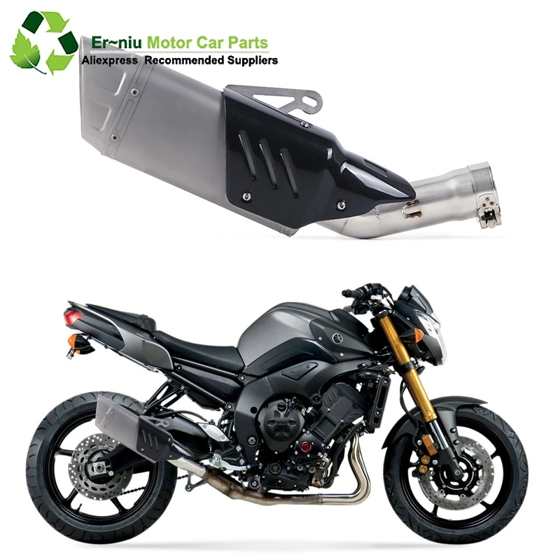 

Motorcycle Full Exhaust Muffler System Link Contact Middle Pipe Link Pipe with DB KILLER Slip-On for Yamaha FZ800 FZ8 2011-2013