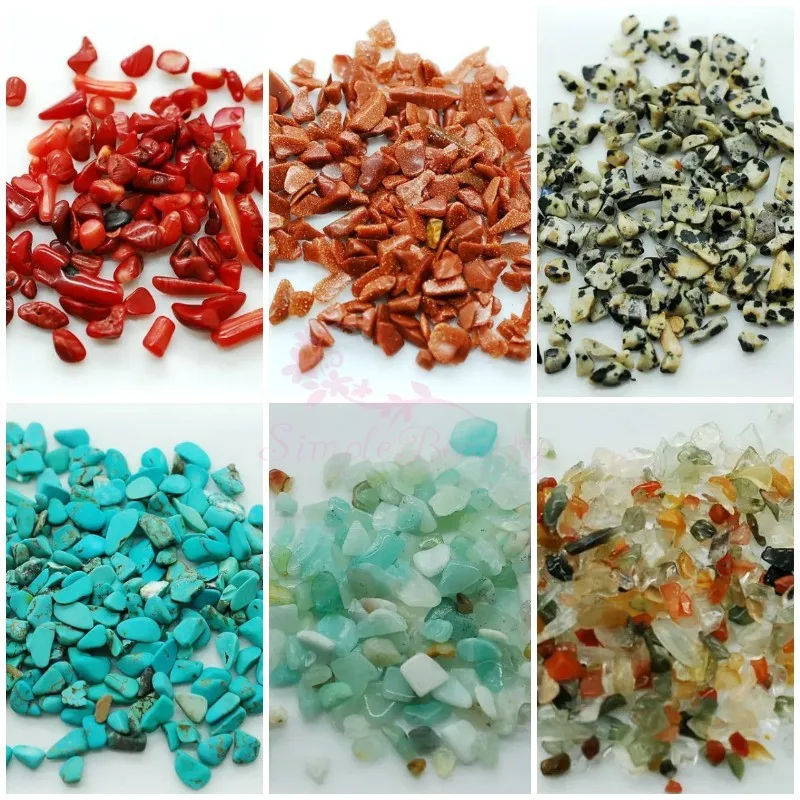 300g/LOTS 12 Colors Each Color 25g Natural Stone DIY Handcrafts Salon