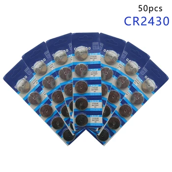 

Centechia Pro 50pcs 5 Pcs/lot 3V Lithium Coin Cells Button Battery CR2430 DL2430 BR2430 ECR2430 KL2430 EE6229