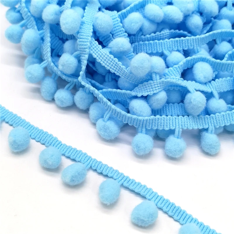 2 yards pom pom lace trim ball ribbon mini pearl pompom fringe ribbon sewing lace knitted fabric handmade DIY craft accessories lace ribbon lace sewing supplies lace sewing accessories lace accessories lace garment accessories pom pom trim