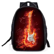 Suyuer JZ New Мужская и женская модная Рюкзак 3D гитара для студентов с принтом Bookbag школьные рюкзаки Mochila пакет для детей
