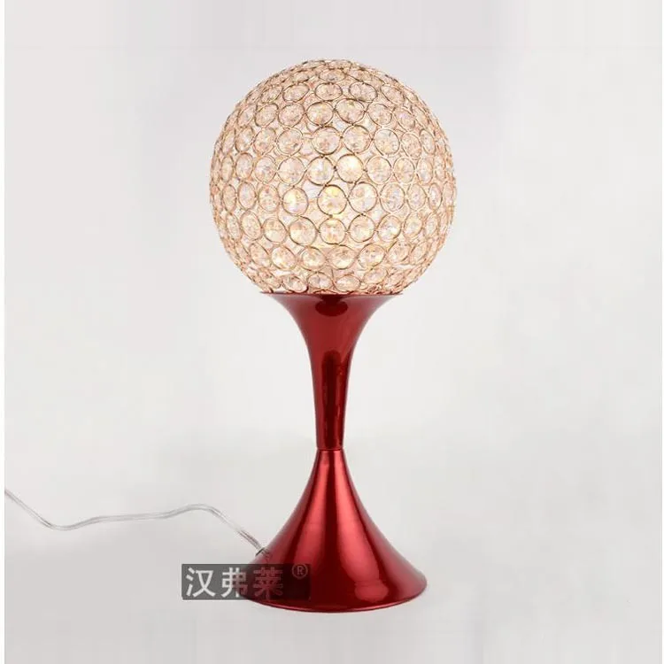 Роскошные хрустальные золотые металлические Свадебные настольные лампы для спальни прикроватные красные розовые хромированные настольные лампы для гостиной настольная лампа для кабинета настольная лампа