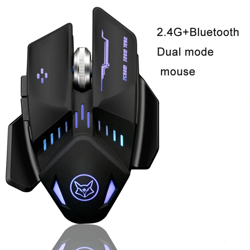 

new 1600dpi top Q11 bluetooth +2.4G Dual mode wireless rechargeable game mouse with cable for LOL CF game mouse office