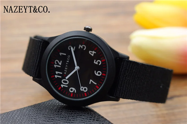Рекламная акция, кварцевые часы с черным нейлоновым ремешком для маленьких и средних студентов, для мальчиков и девочек, цветные Подарочные часы, детские спортивные армейские часы