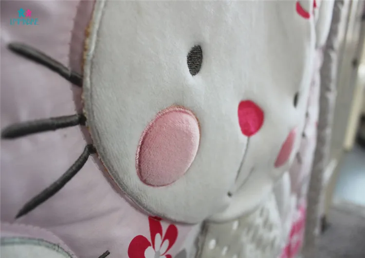 Постельное белье для новорожденных; розовый милый кролик; Комплект постельного белья для маленьких девочек; хлопковая Мягкая дышащая детская простыня; одеяло; юбка для кровати