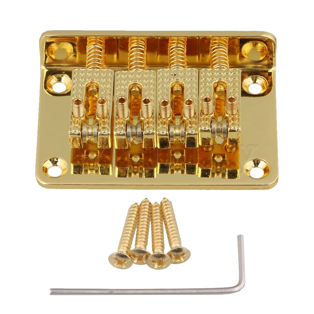 

Yibuy Gold Bridge Fixed Tailpiece for 4 String Cigar Box Guitar UKULELE