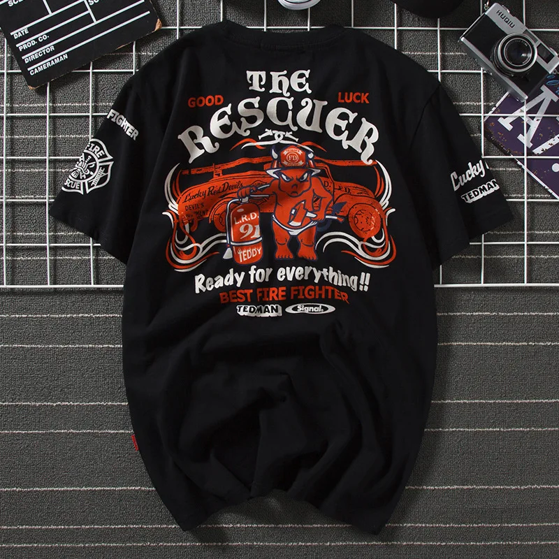 

HZIJUE Brand Fashion Men Black Tshirts Chinese Style Embroidery T Shirts Streetwear Casual Short Sleeve Tops Tees High Quality