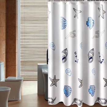 

Thick waterproof mildew shower curtain Polyester Shower curtain Bathroom Curtain Cut off Gualian Can be customized