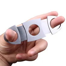 Гильотина для обрезки сигар, кусачки для сигар из нержавеющей стали с двойным лезвием