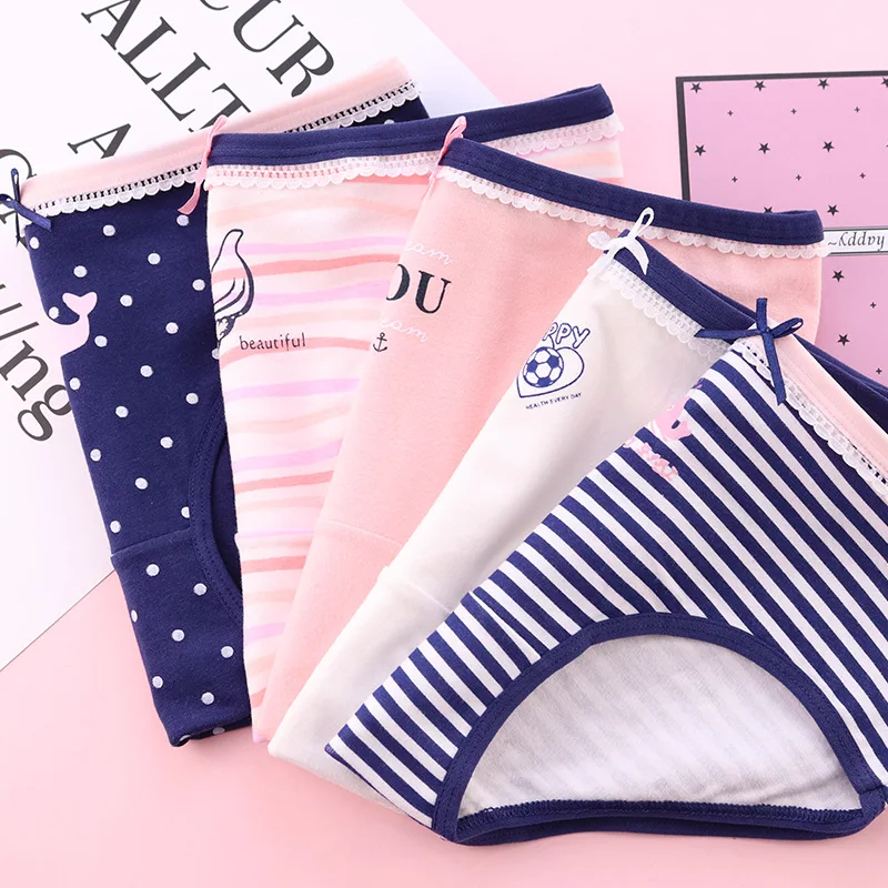 New Arrived Girl Panties Girl Underwear Cartoon Panties Bowknot Briefs Cotton Lingerie Soft Comfortable Lovely Panty 8586