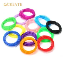 QCREATE 1.75mm PLA ABS PCL Plastic Filament for 3D Pen 3D Printer 20 Colors 5 Meters Vacuum Packed 3D Printing Consumables