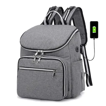 

Fashion USB Charging Women Backpack Large Capacity Laptop Travel Rucksack Designer Mom Backpack Shoulder Bag Mochila Sac A Main