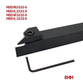 

1PCS MGEHR/L2525-8-MGEHR/L3232-8 8MM Grooving Holder Indexable CNC Groove Turning Tool for MGMN800 Blades