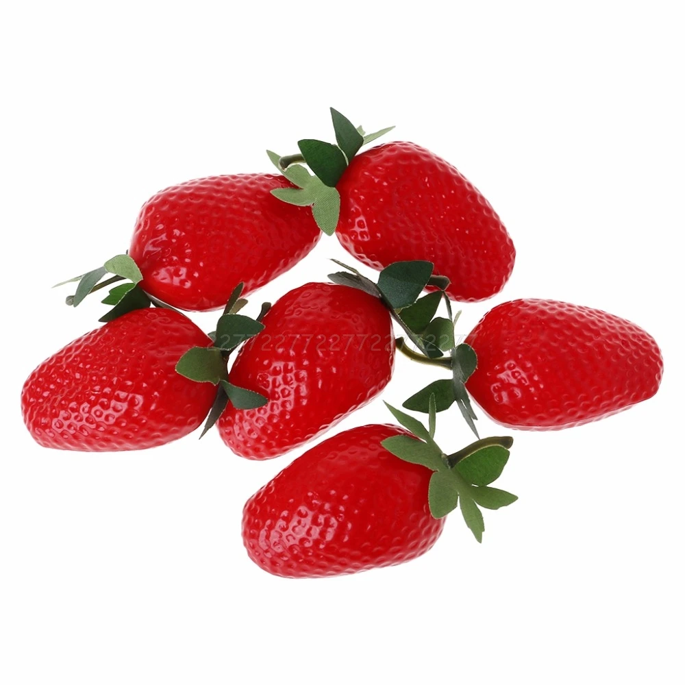 

Lifelike Artificial Simulation Strawberry Fake Display Fruit Model House Kitchen Party Decorative J02 19