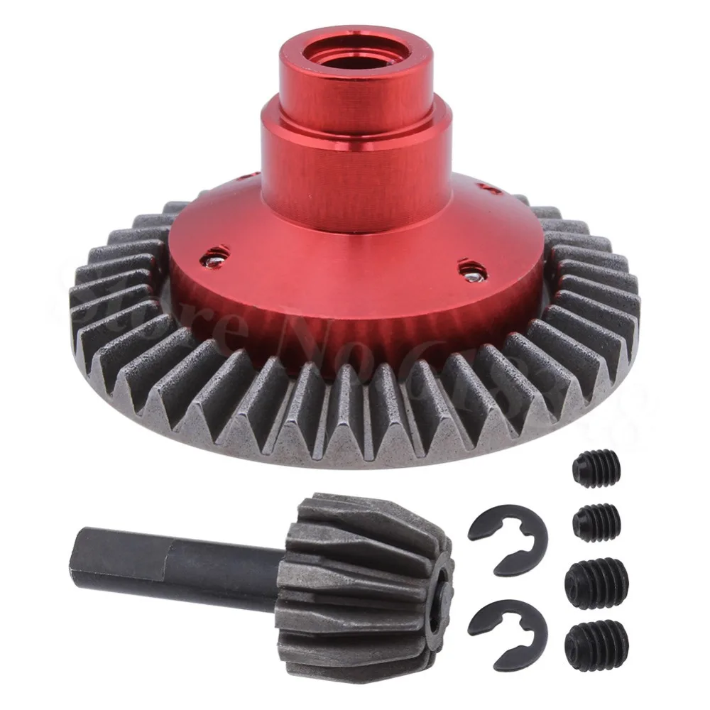 Heavy Duty Bevel Gear Set 38T 13T Hop Up Parts for Axial SCX10 1/10 RC Crawler Car WEISHUJI Metal Differential Main Bevel Gear Set 