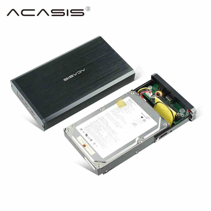 Acasis корпус для жесткого диска USB 2,0 IDE SATA чехол HDD 3,5 'Корпус жесткого диска алюминиевый HDD шкатулка ноутбук HD Extemo#35