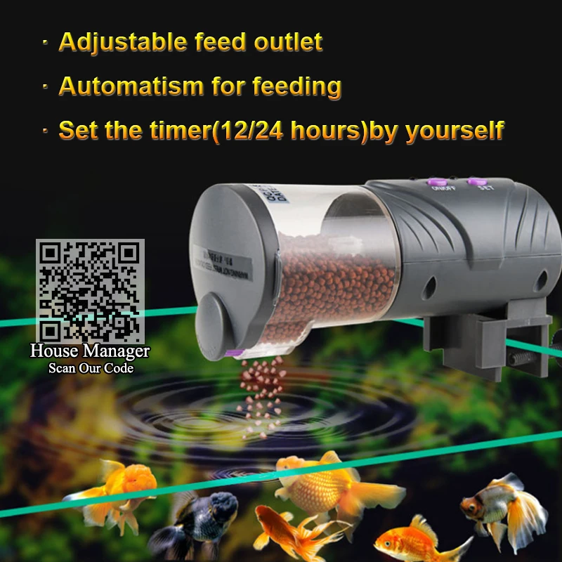

Digital Automatic Aquarium Fish Feeder Fish Tank, Adjustable Timer to control Food Feeding For Fish Shrimp Turtle, Auto Feeding
