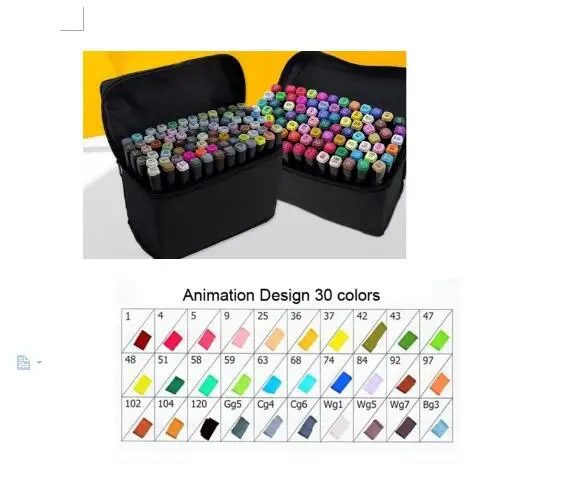 

Art mark pen Alcohol Marker pen soluble pen cartoon graffiti art copic sketch markers for designers BAN 60pcs