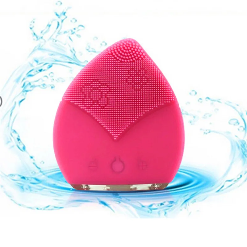 Дешево Очищающая щетка для лица Sonic Vibration Mini Face Cleaner силиконовая Глубокая чистка пор Электрический водостойкий массажер для лица