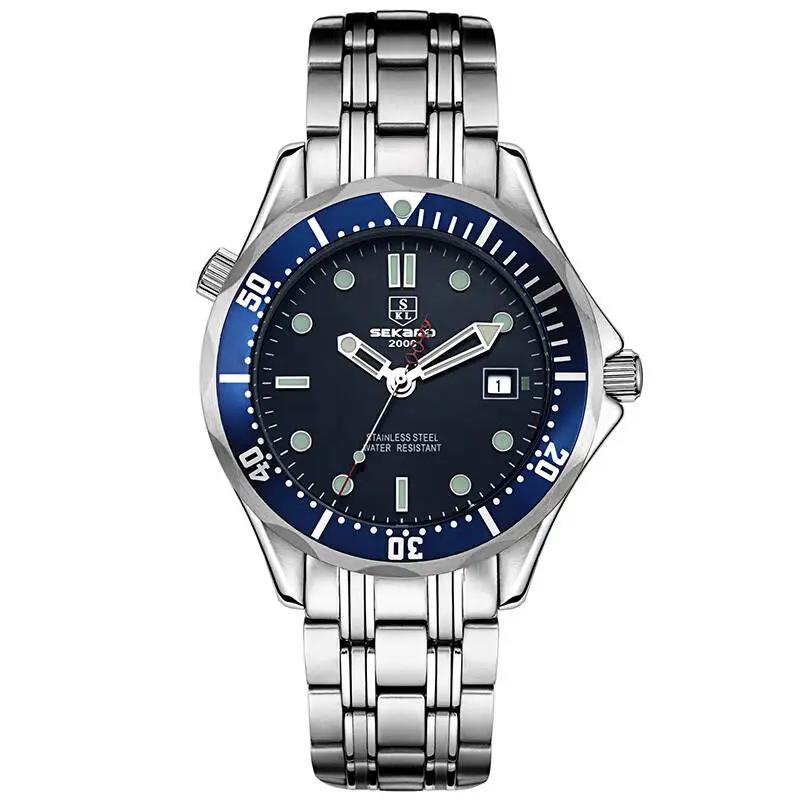 

SEKARO Switzerland watches men luxury brand automatic mechanical watch military waterproof luminous James Bond 007 diver