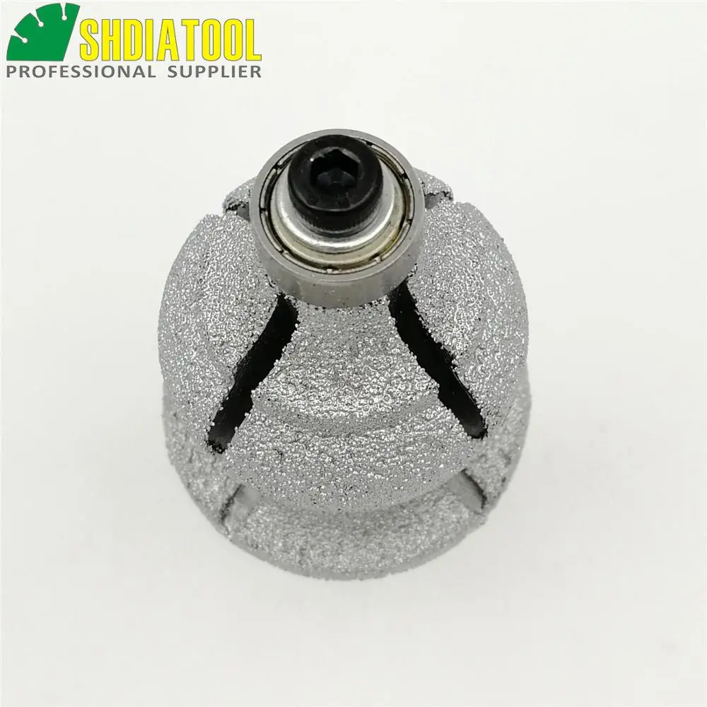 Vacuum Brazed diamond router bits with 1/2" shank for slab edge profile, Router cutter for stone, Rome-3 type