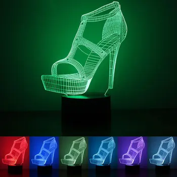 

USB-powered high heels 3D night light 1.5W environmental protection and energy saving LED lights for home bedroom corridor study