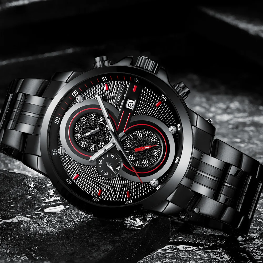 

GIMTO Brand Cool Men Sport Watch Creative Luxury Steel Clock Military Male Boy Quartz Fashion Casual Watches Relogio Masculino