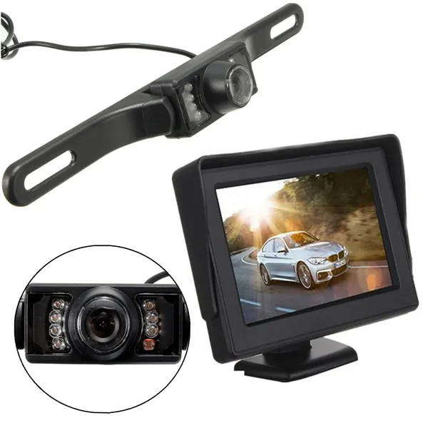 IR Wireless Night Vision Car Rear View Rearview Camera With 4 3 inch TFT Color LCD