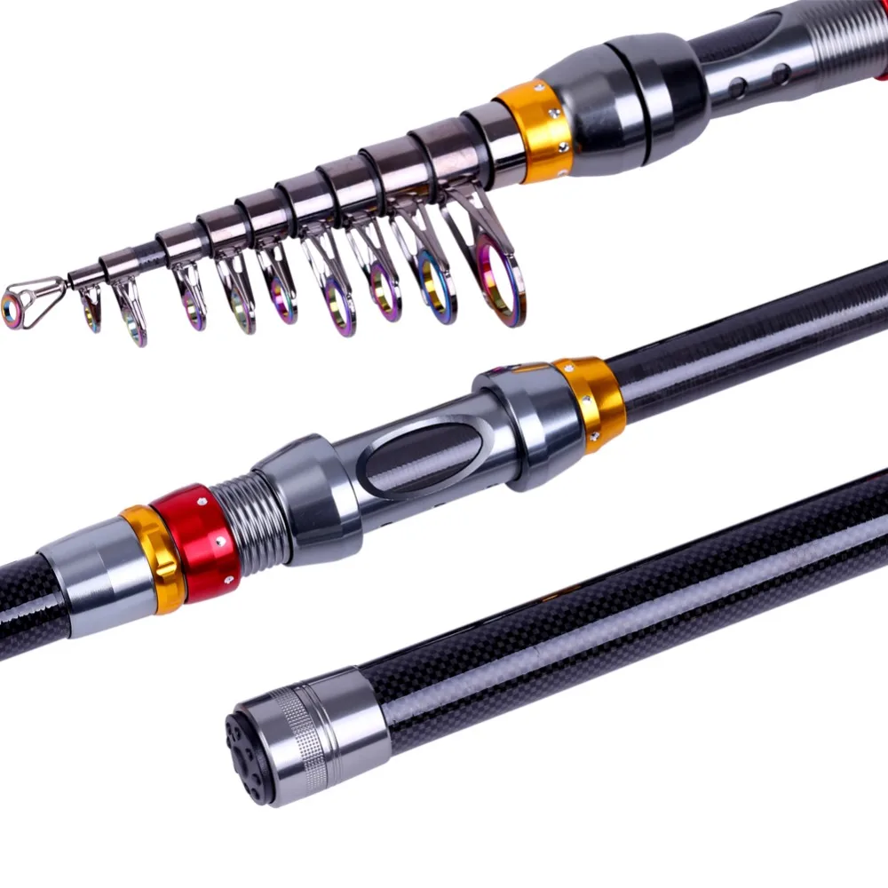Vara de Pesca Telescópica em Branco Hastes de Fiação Equipamento de Pesca Vara de Mar Sougayilang Carbono m Portátil Pesca Mão Peixe 99% 1.8 M-3.6 19 Esporte e Lazer