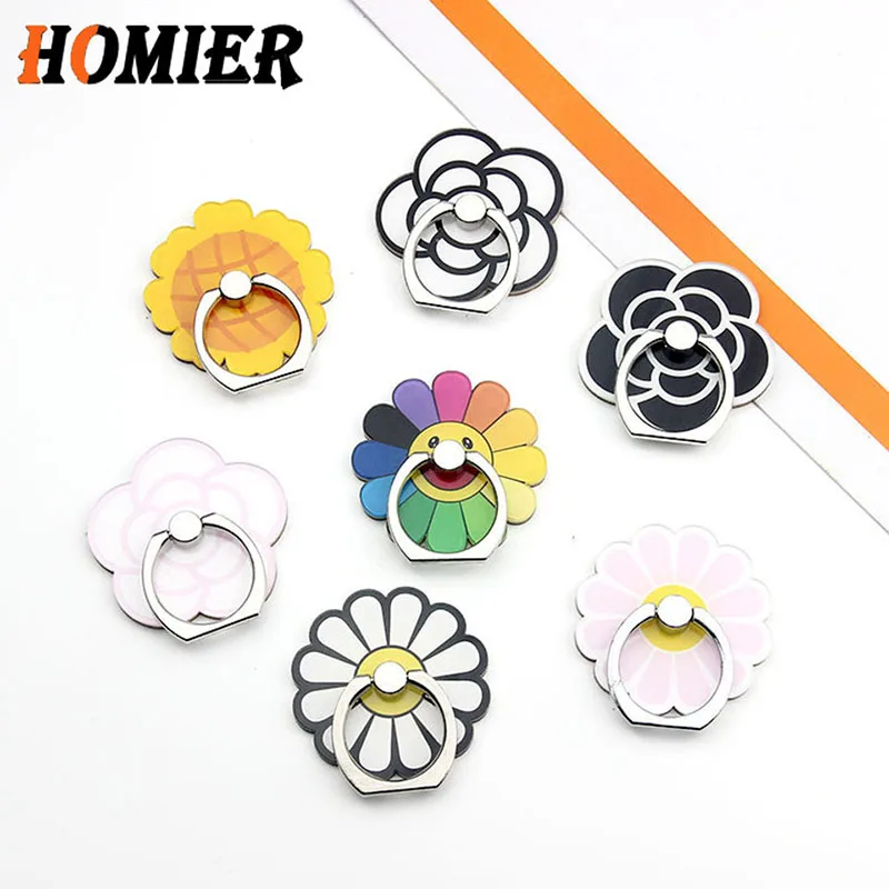 

Universal Cell Phone Stand Bracket Metal flower Phone Holder Finger Cute Cartoon Stand for iphone 5s SE 6s 7 8 Plus X XS MAX XR