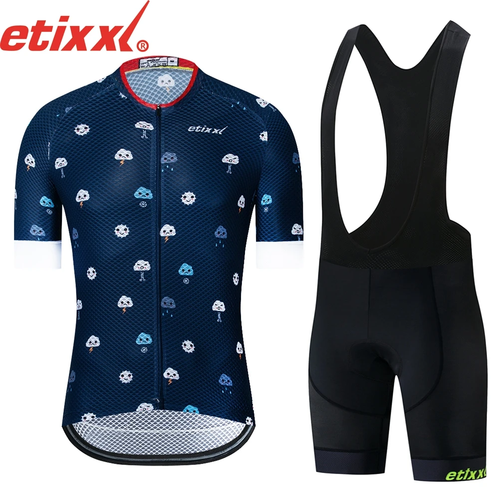 

ETIIXXL 2019 Summer Short Sleeve Cycling Clothing Breathable Men's Cycling Jerseys Mountain Bike Wear Maillot Ropa Ciclismo