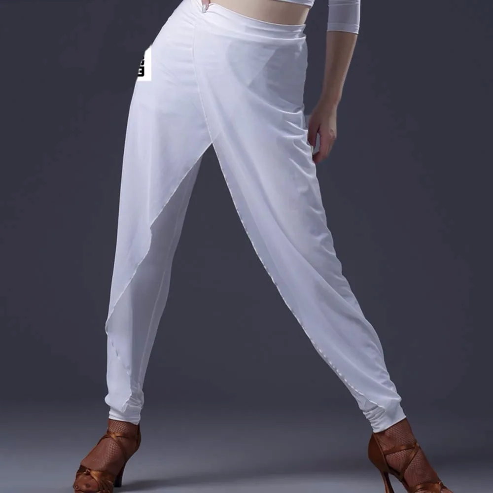 Lady Latin/Ballroom Dance Pants Women Ice Silk Pant Stage Ballroom