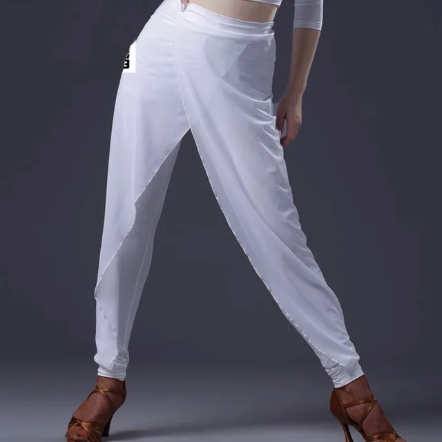 Lady Latin/Ballroom Dance Pants Women Ice Silk Pant Stage Ballroom