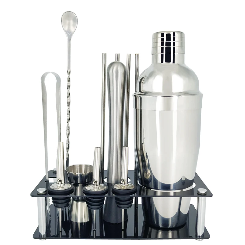 

13Pcs/set Premium Barware Set Stainless Bar Cocktail Shaker Set Bartender Kit Shakers Bar Tools With Wine Stand