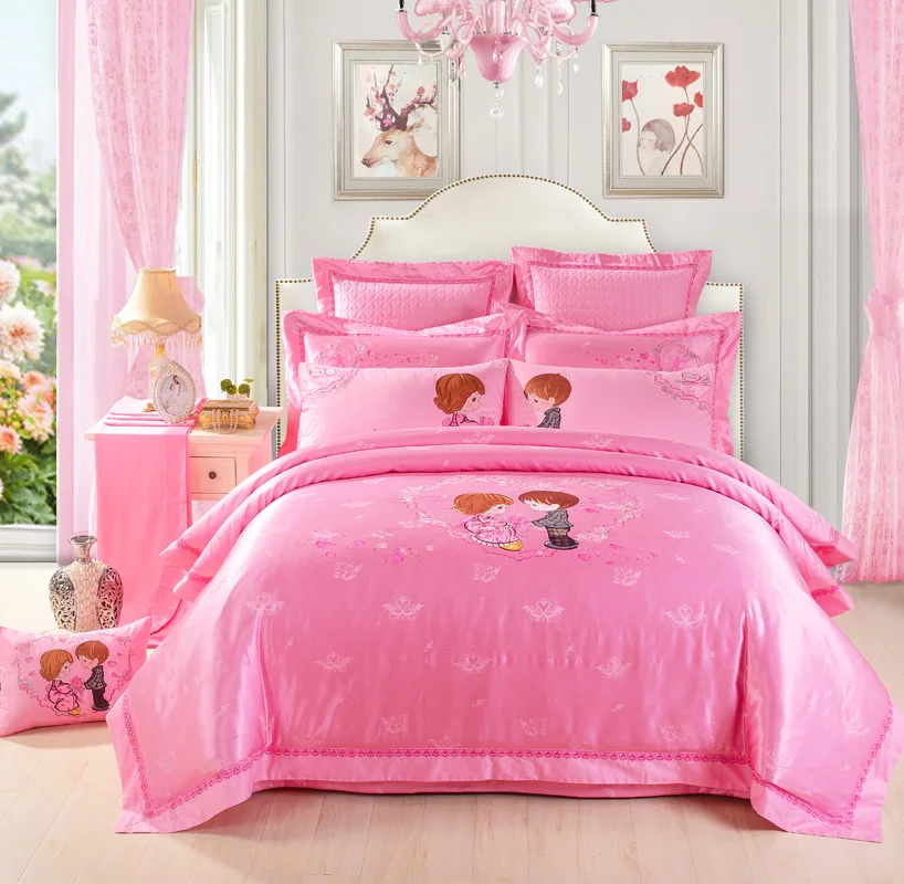 

Trelliswork bedcover set,red luxury wedding bedding sets queen size duvet cover+bedcover+Pillow sham+cushion 10/6/4pcs