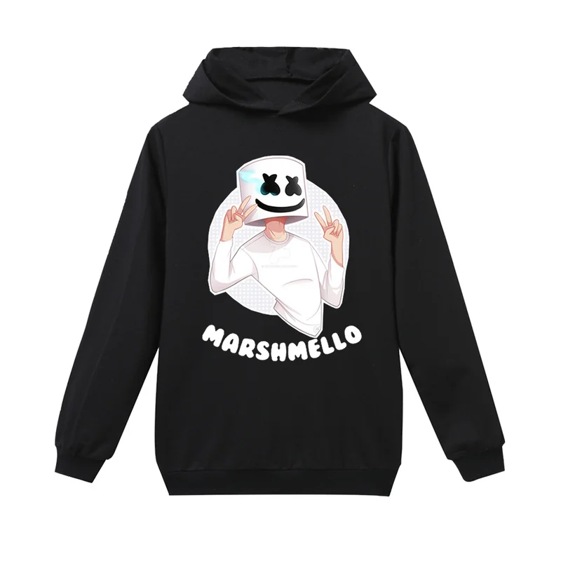 

New Marshmello Dj Mask Baby Girls Boys Clothes for Big Kids Tshirts Hooded Tees Top Fornite APEX Printed Thanksgiving T-shirts