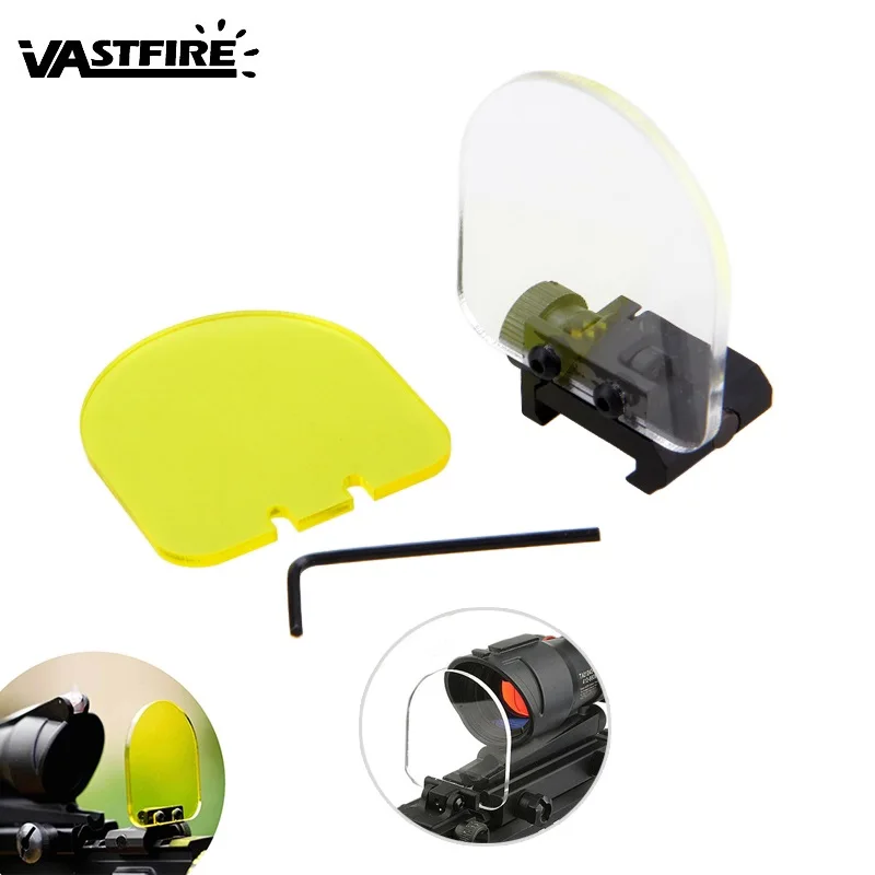 

VASTFIRE Foldable Airsoft Sight Scope Lens Screen Protector Cover Shield Panel 20mm Rail Mount Rifle Protector