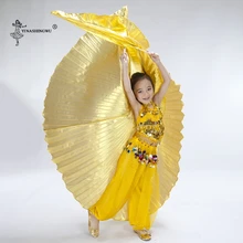 Детские крылья для танца живота высокого качества красного, серебряного, золотого цвета, детские танцевальные крылья Isis для детей, распродажа, для мальчиков и девочек, без палочек