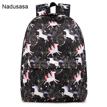 

Nadusasa Cute Unicorn Cartoon Women Backpack For Teenage Girls School Bag Bookbag Laptop Bagpack Daily Travel Rucksack Mochila