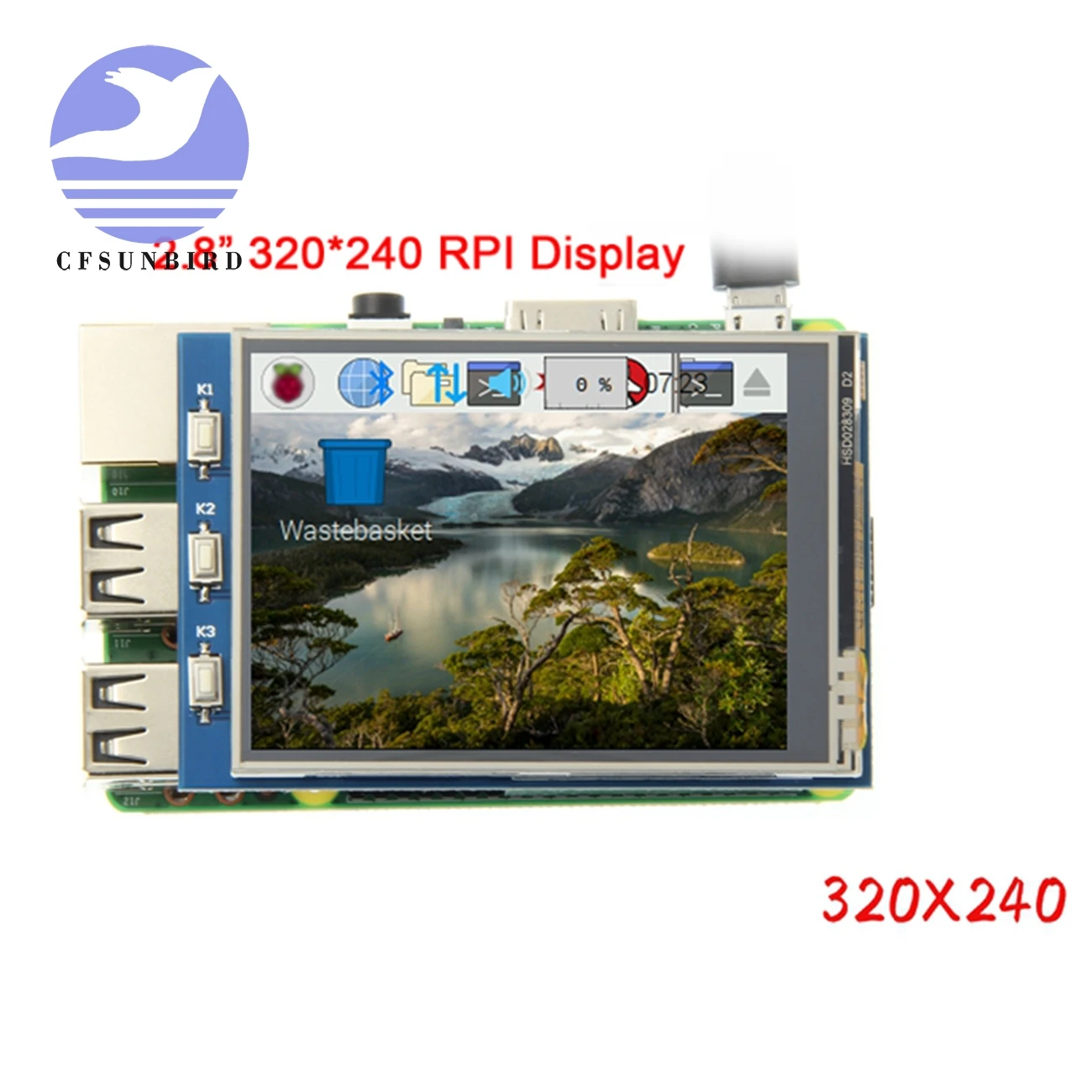 2 4/2 8 дюймов 320*240 Сенсорная панель Сенсорный экран TFT ЖК модуль для Raspberry Pi GPIO