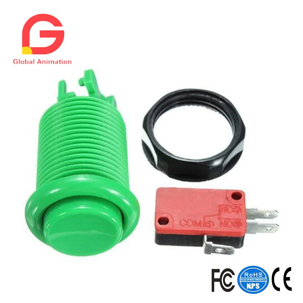 Arcade Button and Joystick DIY KIT for2 players PC PS/3 2 IN 1 to arcade joystck interface USB 2 player to Jamma Joystick&Button