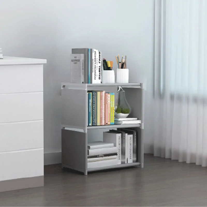 

Kaidi 2 Layers Simple Modern Student Children Bookshelf Simple Creative Combination Storage Cabinet