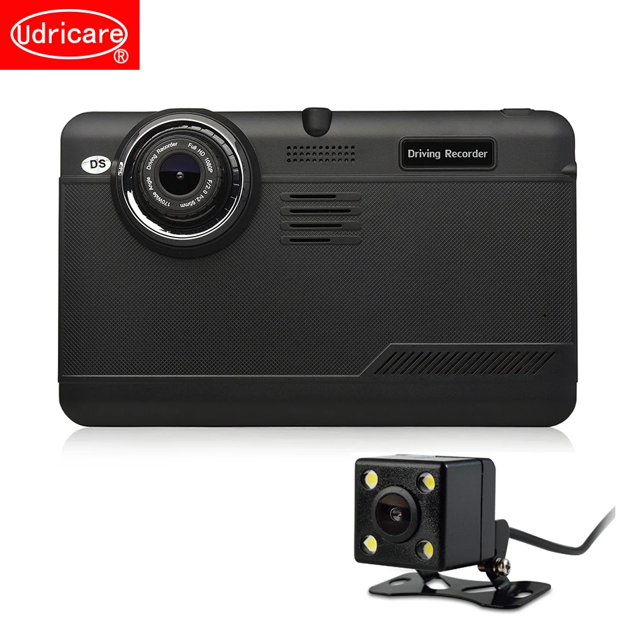 

Udricare 7 inch Android Bluetooth GPS Navigation Car Truck Vehicle DVR Recorder 16GB Quad-core WiFi Internet Rear View Camera